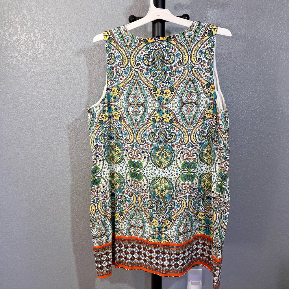 London Times Women's Sleeveless Round Neck Cotton Shift Dress  Size 22W - Picture 7 of 12